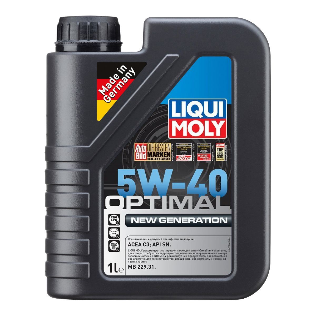 Моторное масло Liqui Moly Optimal NeW Generation 5W40 1л - купить в Москве, цены на Мегамаркет | 100028135863