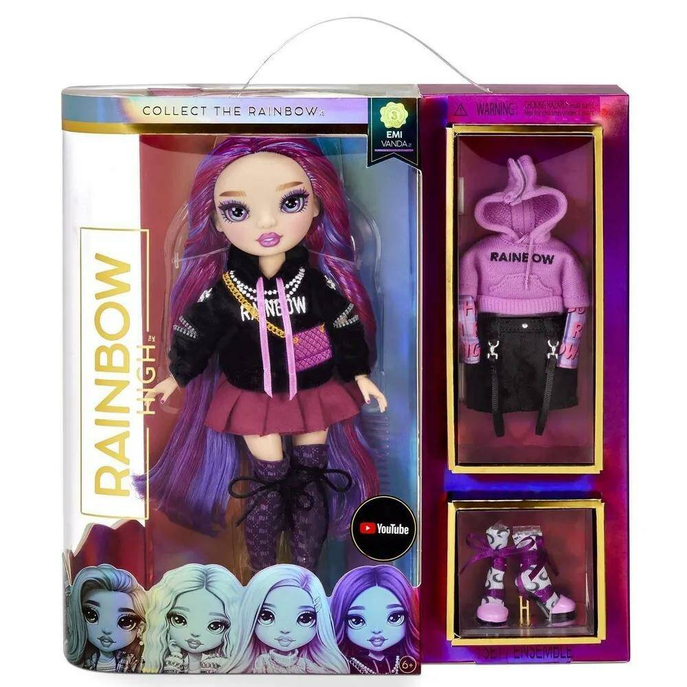 Rainbow High MGA Entertainment Кукла Эми Ванда - 3 серия (Rainbow High Emi  Vanda Fashio... – купить в Москве, цены в интернет-магазинах на Мегамаркет