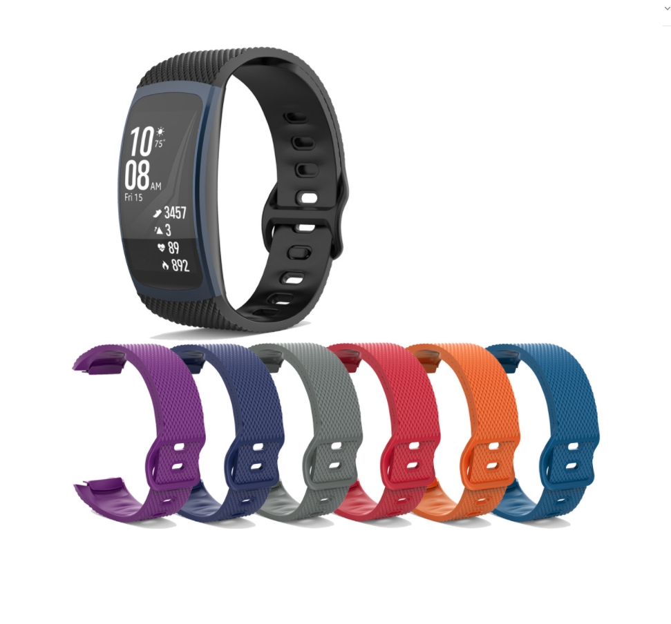 Ремешок унисекс MyPads Gear Fit2 Pro SM-R365 22mm фиолетовый