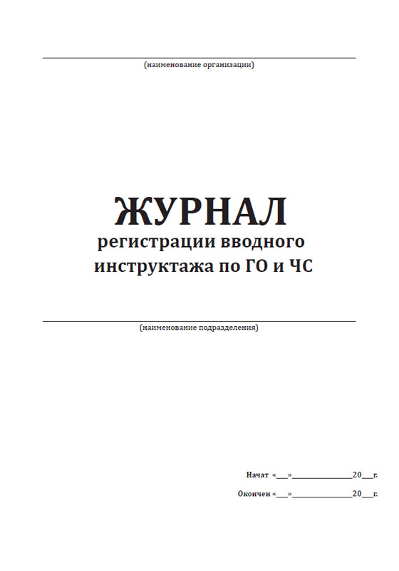 Проведение вводного инструктажа по чс