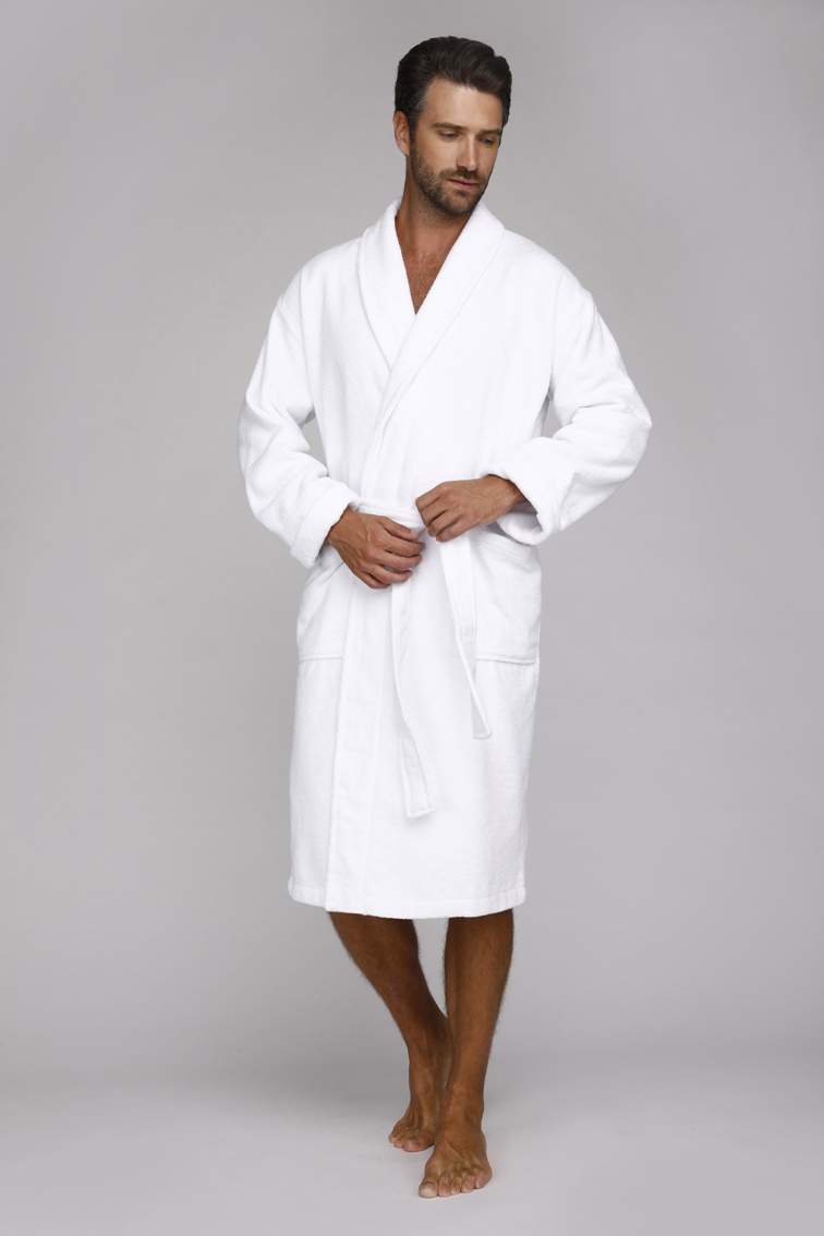 Домашний халат мужской EvaTeks Arctic White белый M