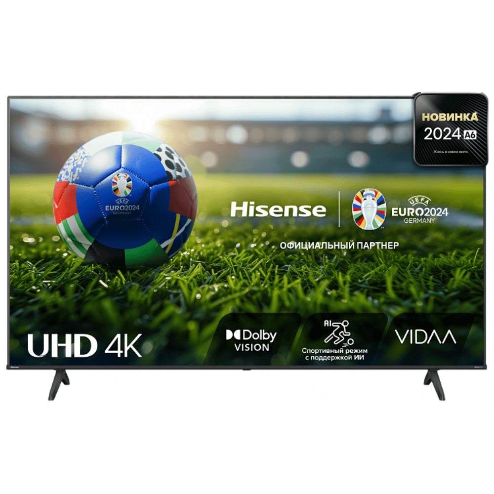 Телевизор HISENSE 43A6N, 43"(109 см), UHD 4K - купить в ХОБОТ, цена на Мегамаркет