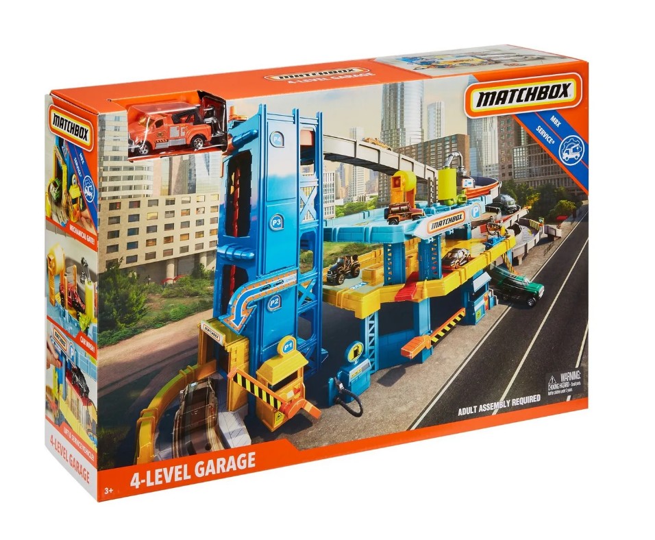 Купить набор игровой Mattel Matchbox Четырехуровневый гараж CJM67, цены на Мегамаркет