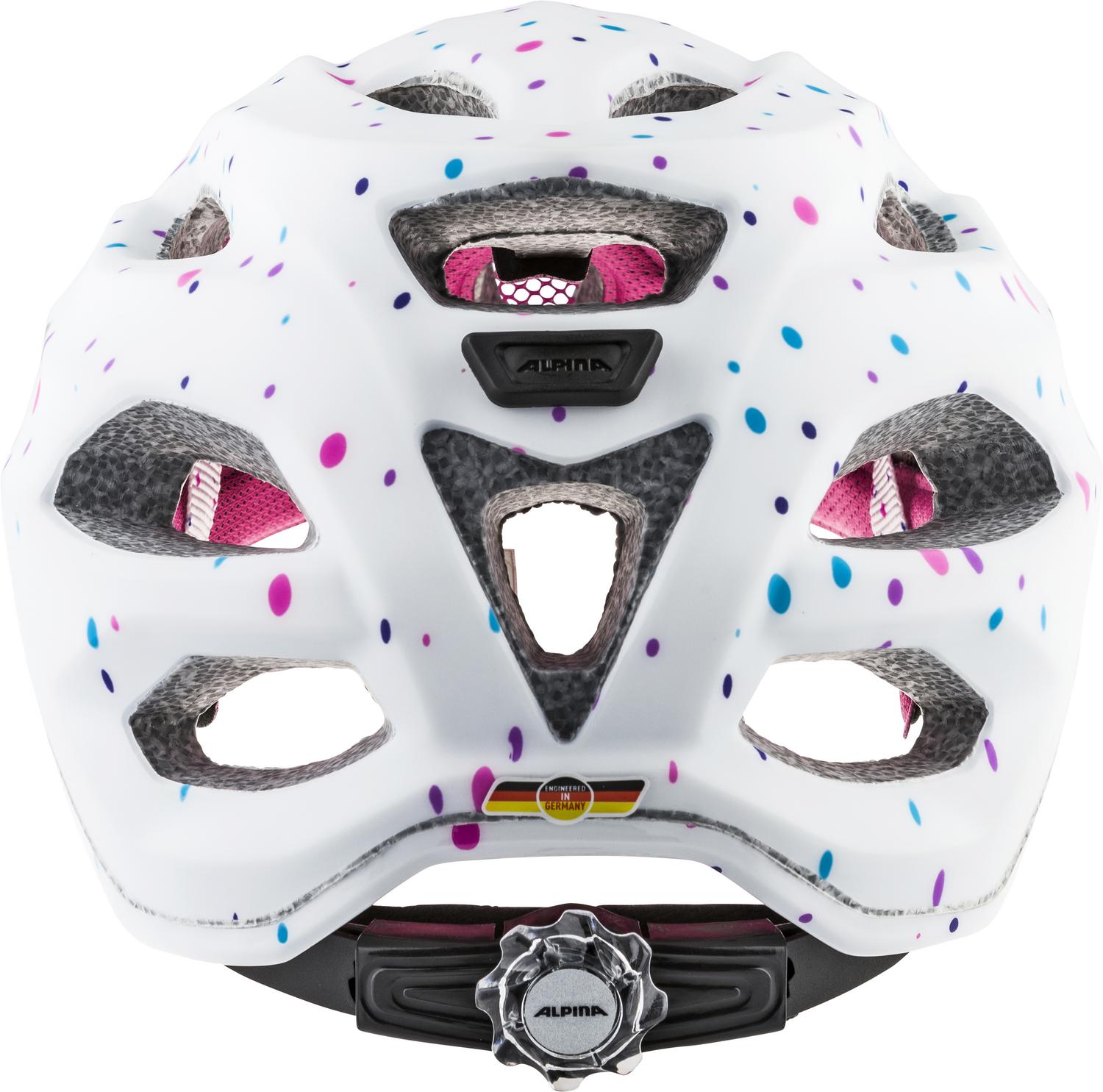 Велосипедный шлем Alpina Carapax Jr., white polka dots matt, S