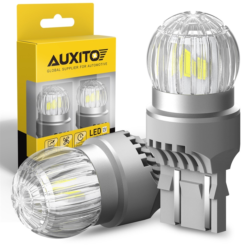 Светодиодная LED лампа AUXITO T20 7443 W21/5W цоколь W3x16q 2 шт  двухконтактные 3000К – купить в Москве, цены в интернет-магазинах на  Мегамаркет