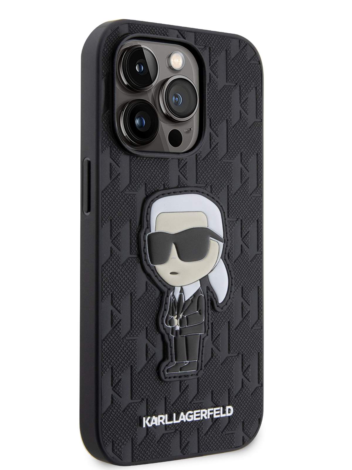 Чехол Karl Lagerfeld для iPhone 14 Pro экокожа с принтом, Black, купить в  Москве, цены в интернет-магазинах на Мегамаркет