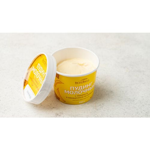 Пудинг молочный ВкусВилл банан-ванильное печенье 9,5% 150 г