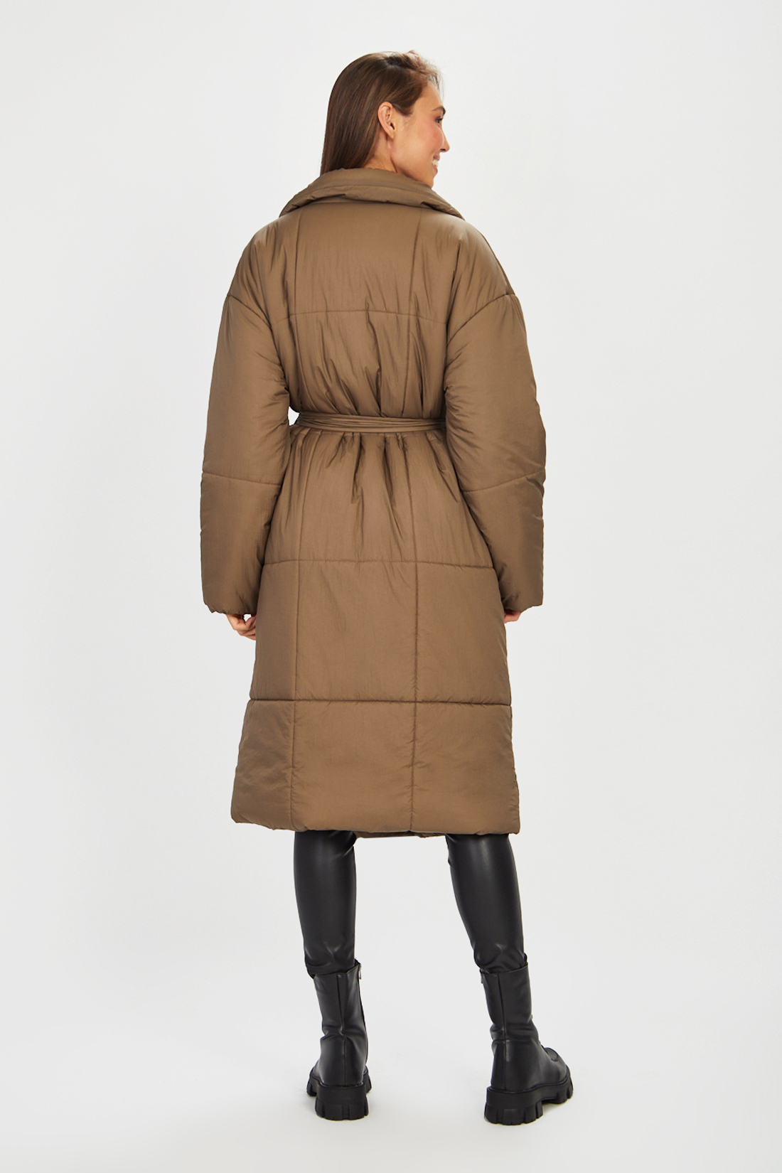 Пальто женское Baon B031511 коричневое XXL
