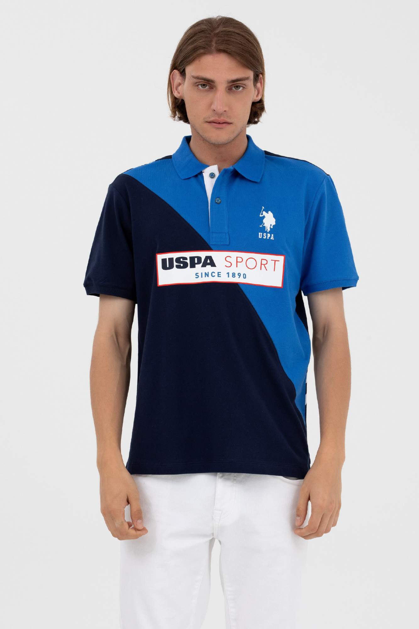 Футболка мужская U.S. POLO Assn. G081SZ011-000-1573330-T-JOPEL синяя XL - купить в Мегамаркет Москва, цена на Мегамаркет