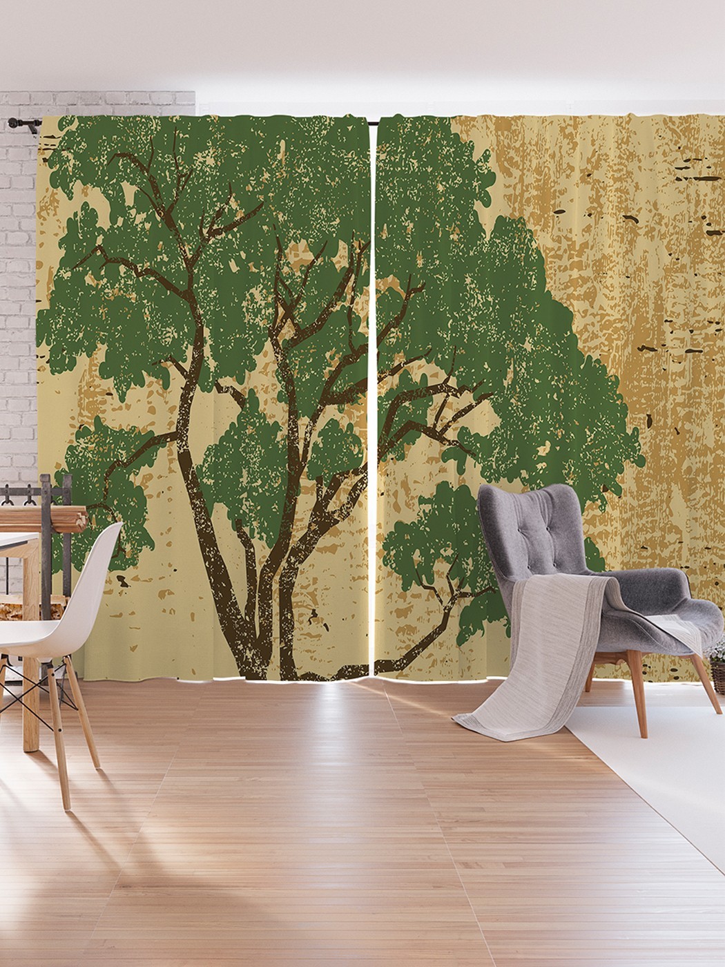 Шторы Под Дерево Купить