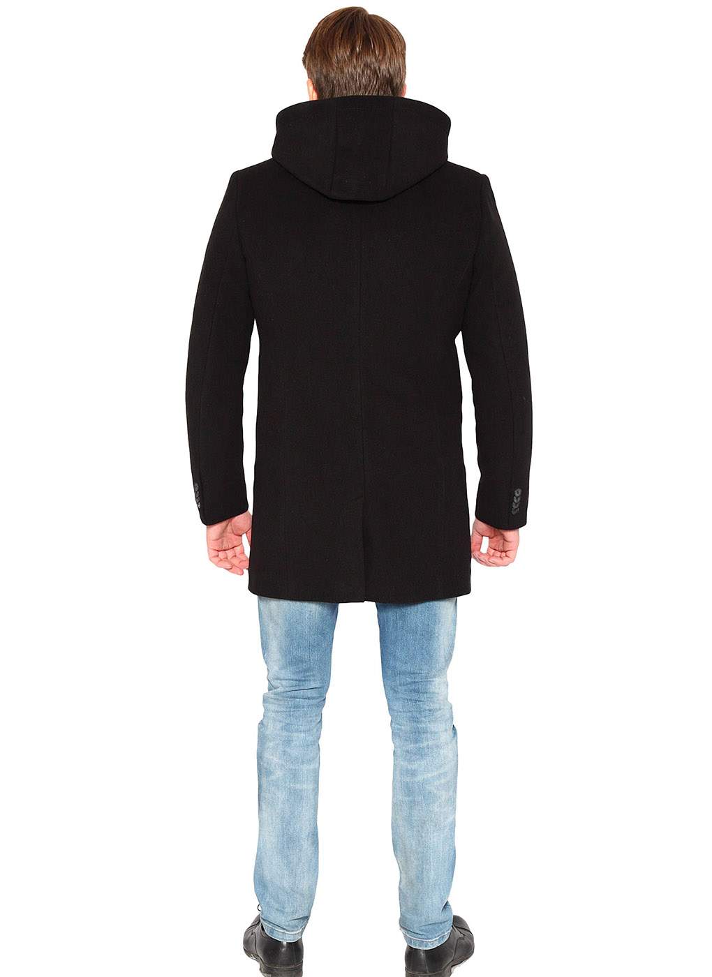 Пальто мужское MISTEKS DESIGN 59021 черное 48 RU