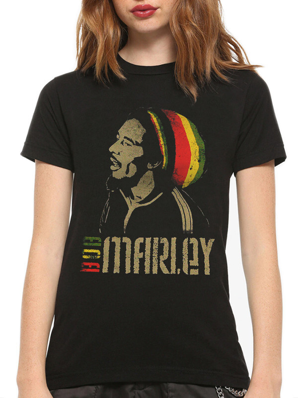 Футболка женская Dream Shirts Боб Марли - Bob Marley 2203111 черная XS