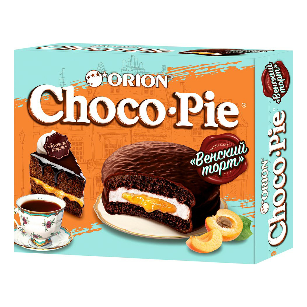 Купить печенье Orion Choco Pie Vienna Cake в глазури 360 г, цены на Мегамаркет | Артикул: 100045465056