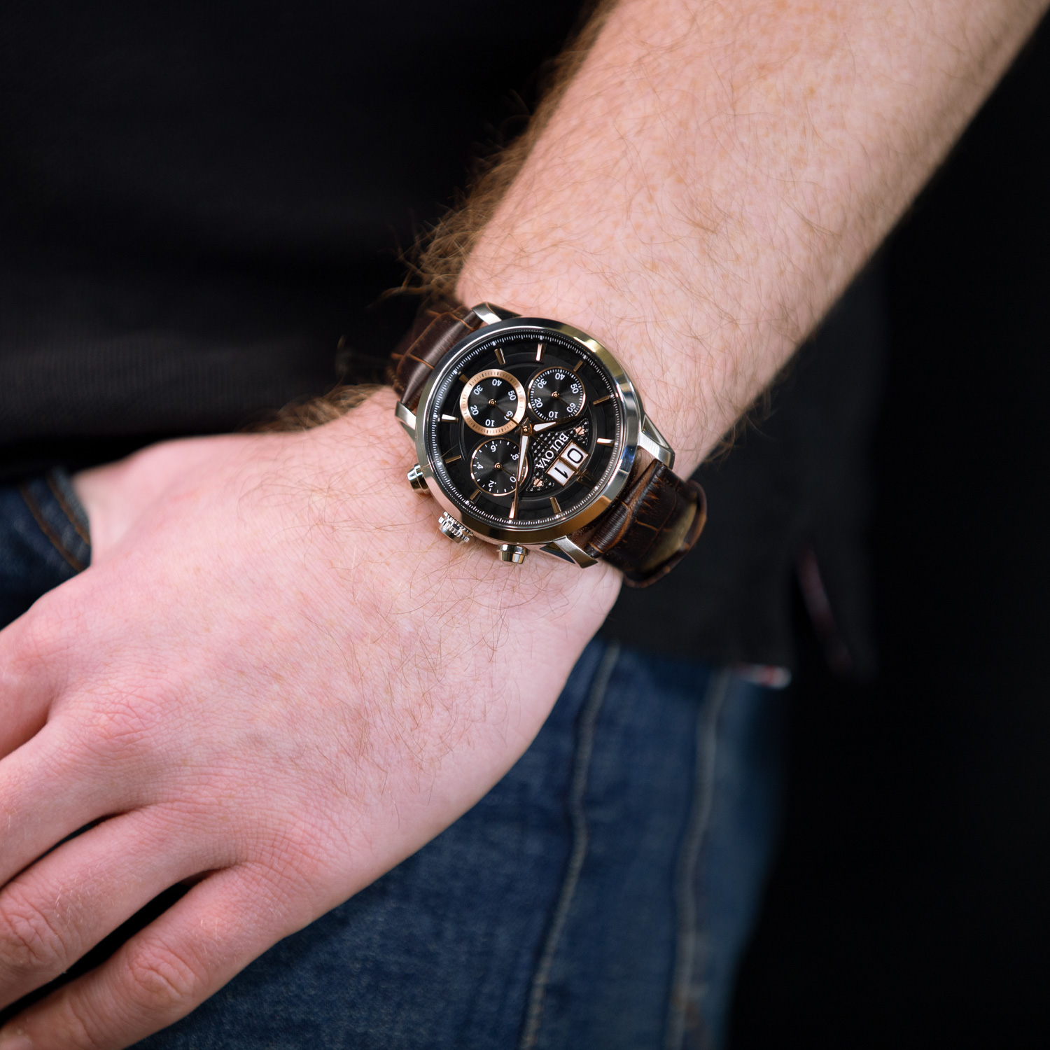 Наручные часы мужские Bulova 96B311 коричневые