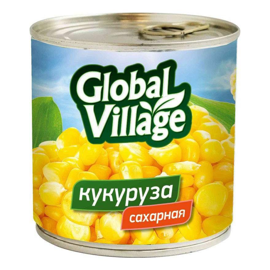 Кукуруза Global Village сахарная 425 г - купить в Пятёрочка - СберМаркет, цена на Мегамаркет
