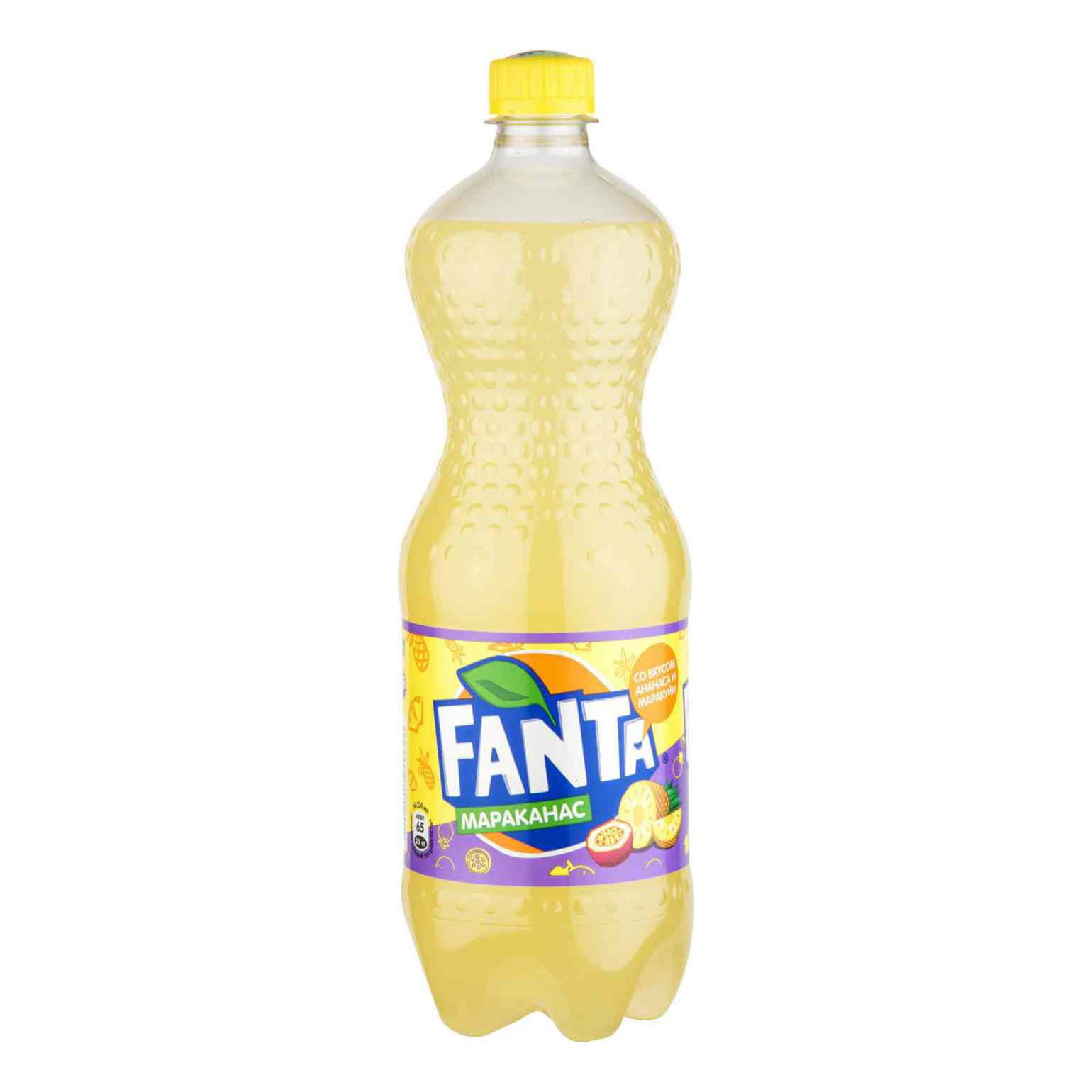 Характеристики - Газированный напиток <b>Fanta</b> Мараканас со вкусом ананаса и м...