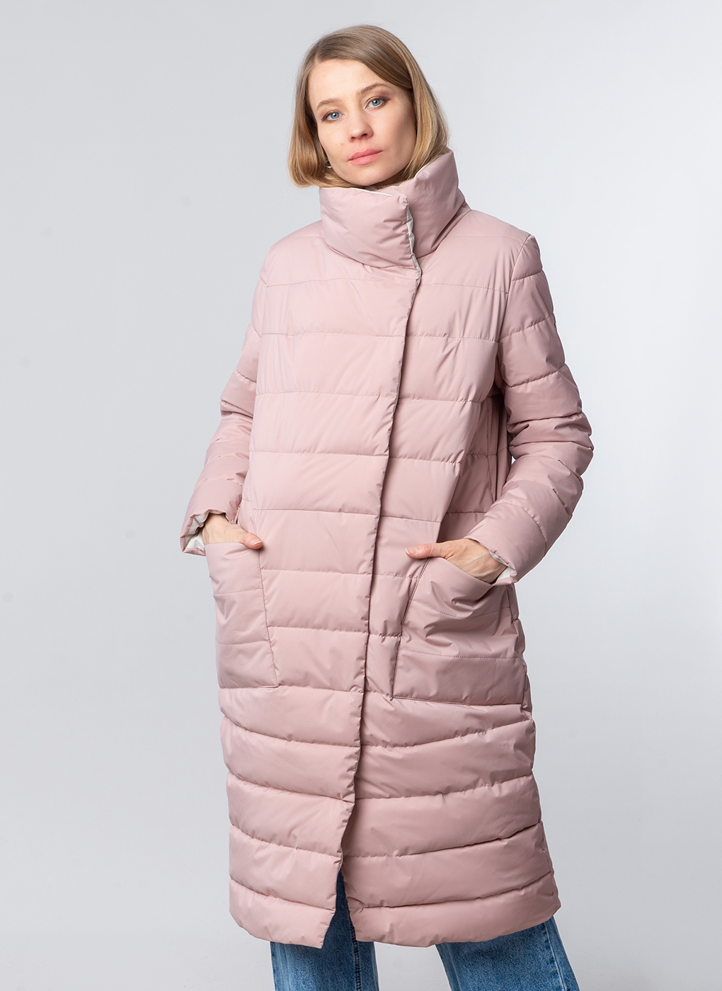 Пальто женское Каляев 52091 бежевое 46 RU