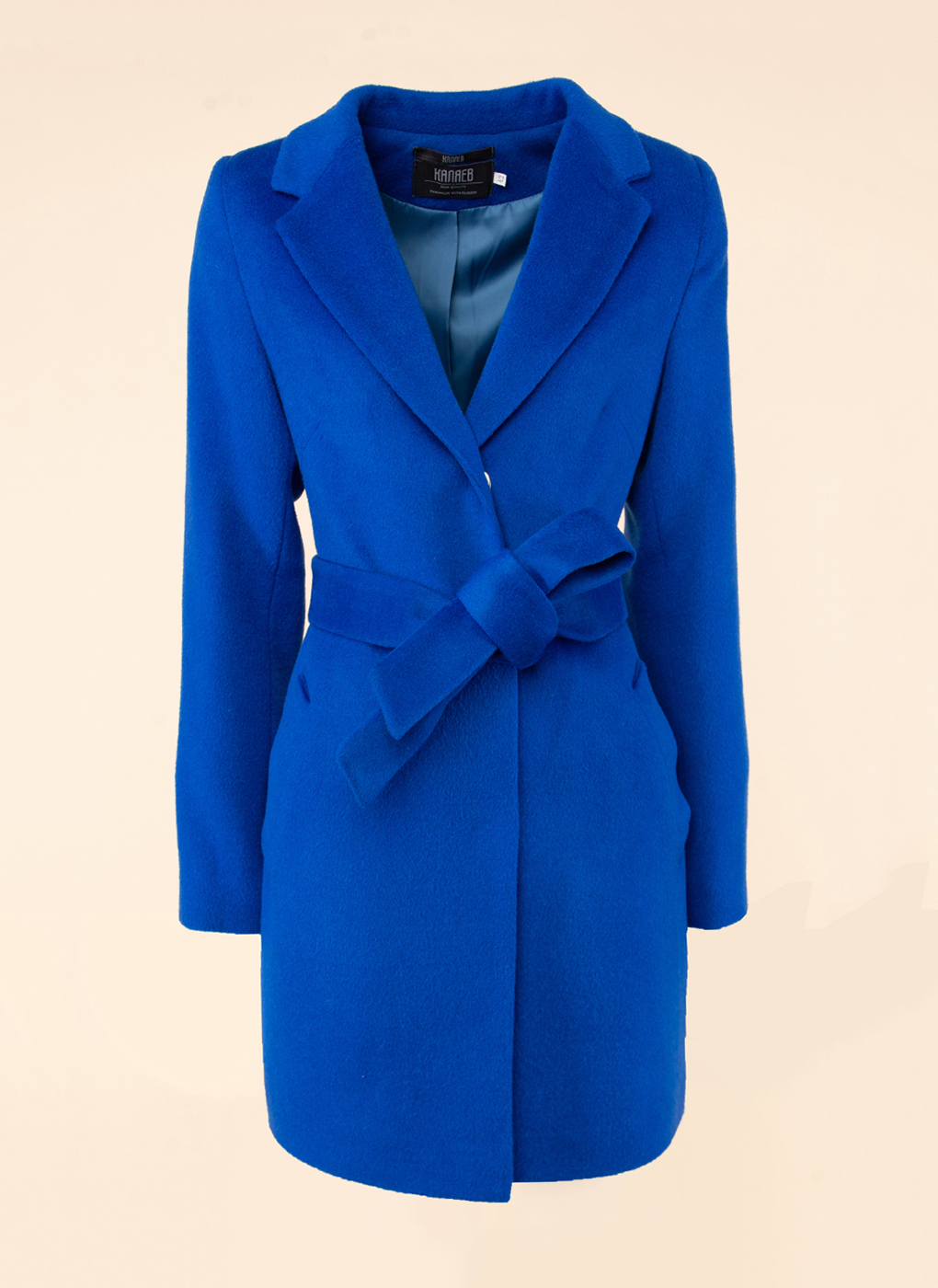 Пальто женское Каляев 52346 синее 50 RU