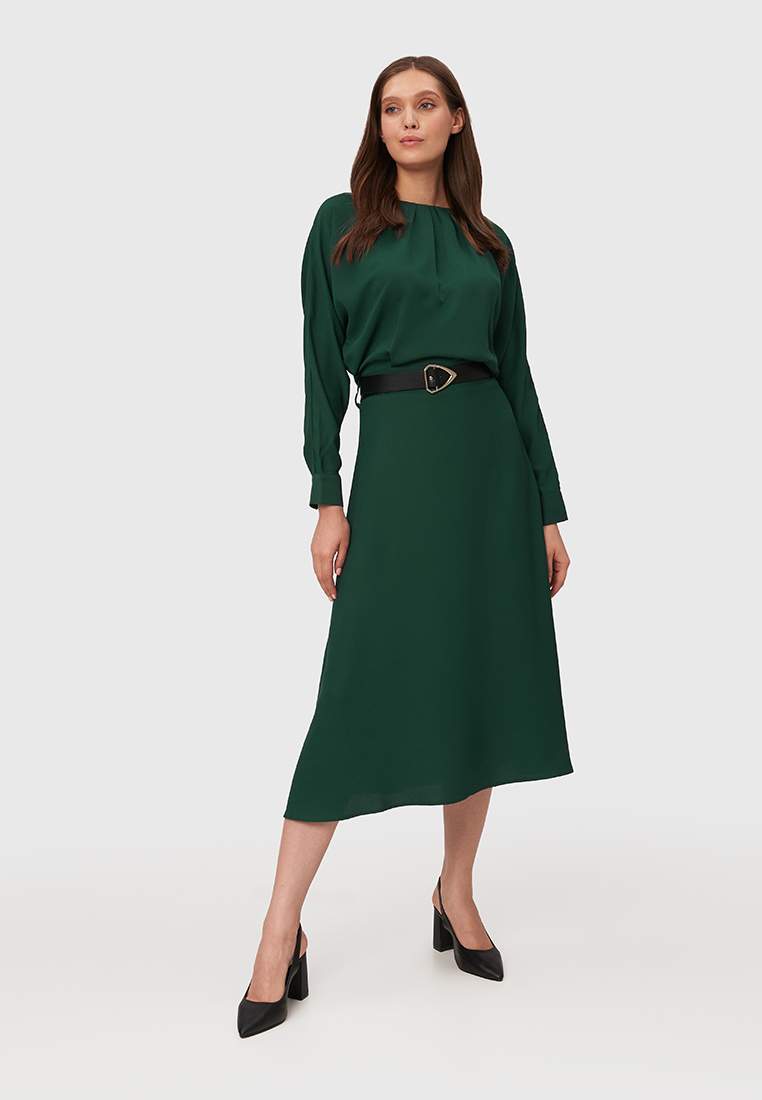 Платье женское Modis M212W00964 зеленое 50