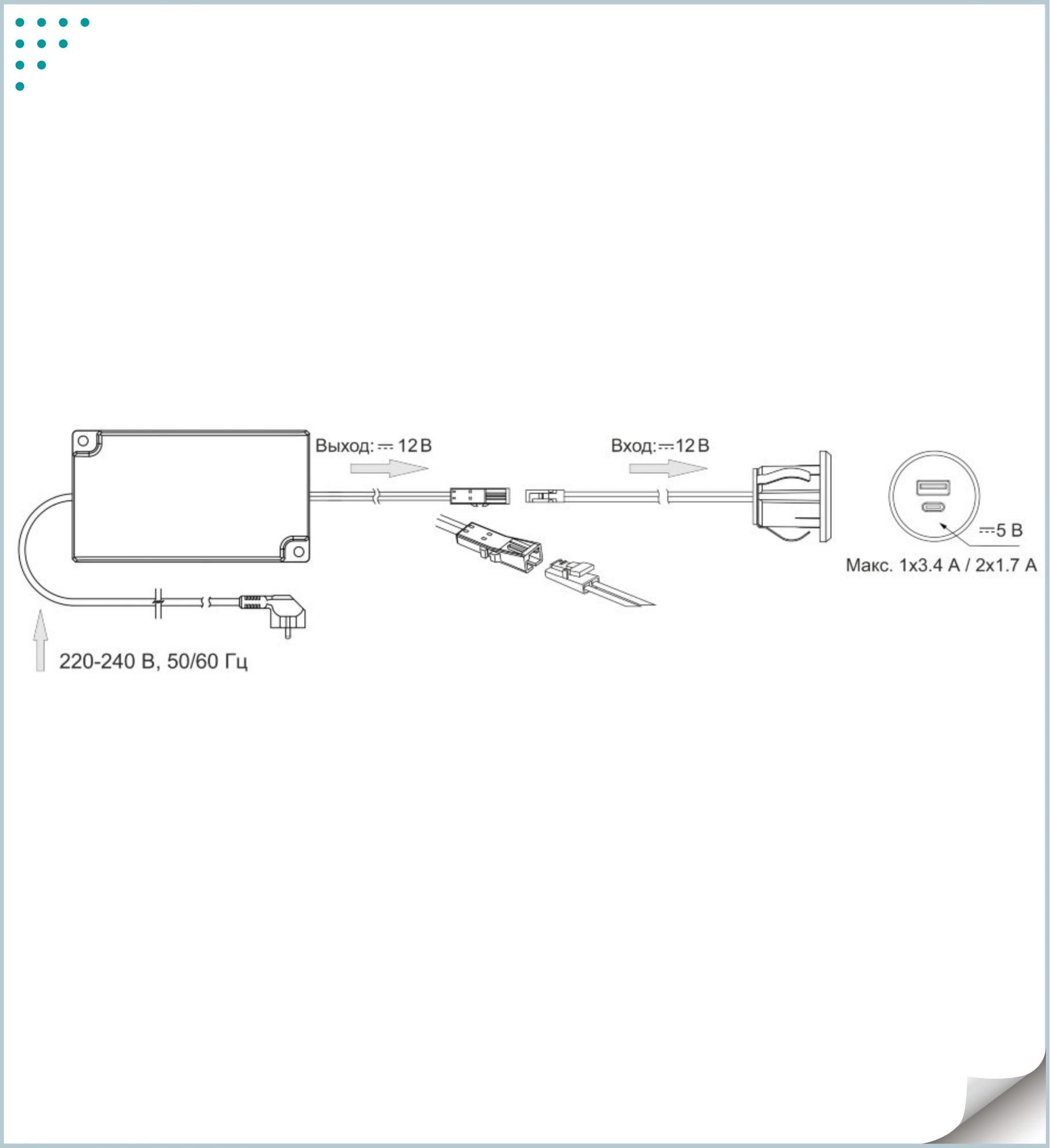 Зарядное врезное устройство для телефона, GLS, USB CHARGE, usb C и usb A  купить в интернет-магазине, цены на Мегамаркет