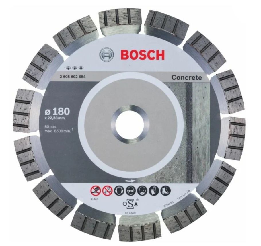 Диск алмазный Bosch Best for Concrete 22,23 х 180 мм – купить в Москве, цены в интернет-магазинах на Мегамаркет