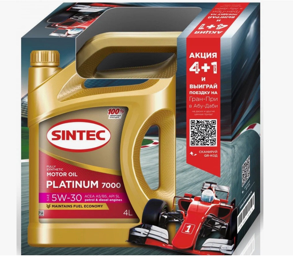 Моторное масло SINTEC синтетическое Platinum 7000 5w30 A5/B5 5л - купить в SINTEC DELIVERY, цена на Мегамаркет