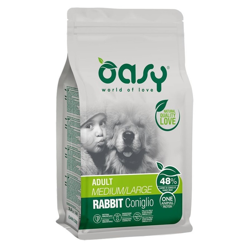 Сухой корм для собак Oasy Dry Dog OAP Adult Medium/Large, кролик, 12кг