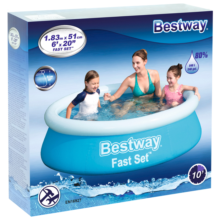 Бассейн Bestway надувной Fast Set 183 x 51 см 57392
