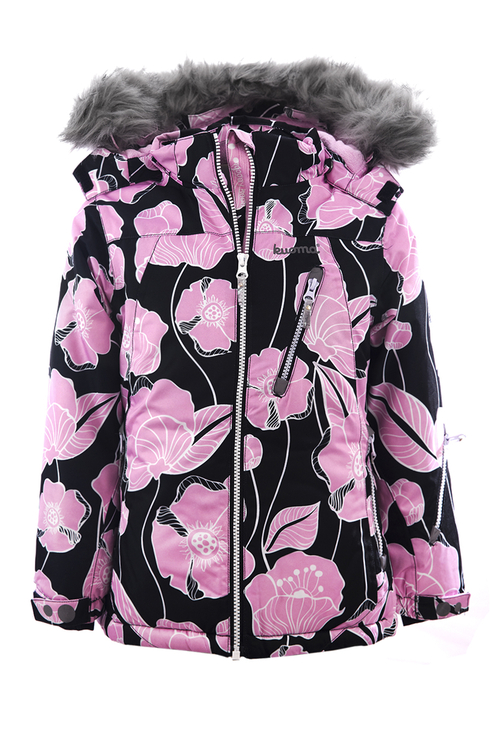 Куртка для девочки KUOMA, цв.чeрный, р-р 122