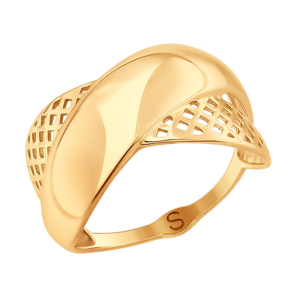 Кольцо печатка женское Соколов золото 585