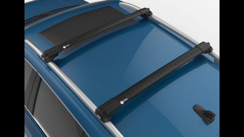 Багажник Turtle Air-1 черн аэродуги на Шевроле Круз универсал 12-15 с ...