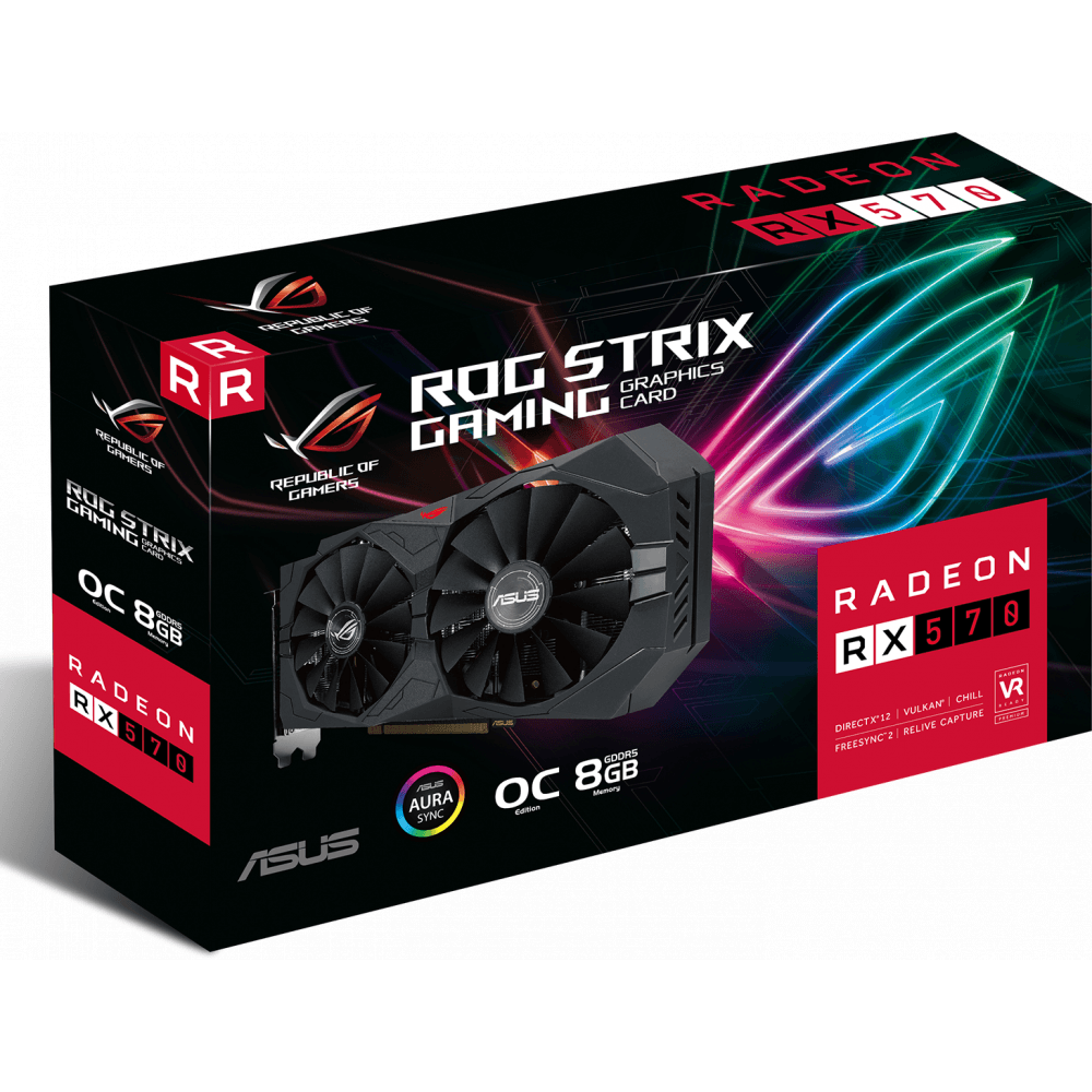 Видеокарта ASUS AMD Radeon RX 570 ROG Strix OC (ROG-STRIX-RX570-O8G-GAMING)  - отзывы покупателей на Мегамаркет