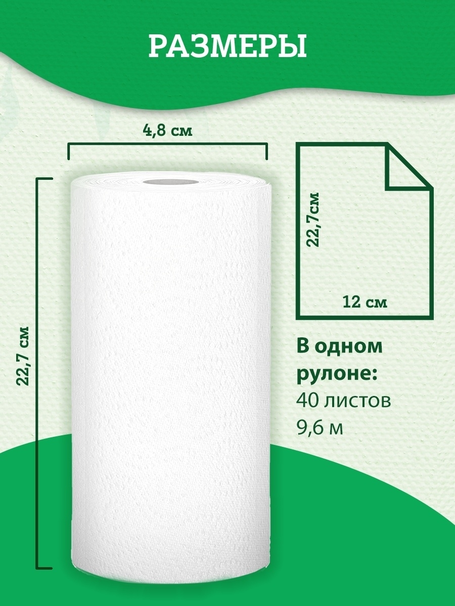 Полотенца бумажные длина рулона