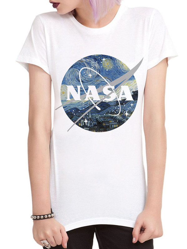 Футболка женская Dream Shirts Звездная Ночь NASA белая L