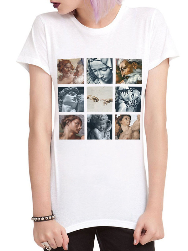 Футболка женская Dream Shirts Микеланджело белая XL