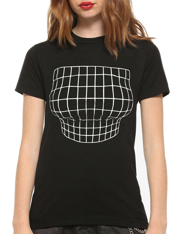 Футболка женская Dream Shirts Иллюзия Груди черная 3XL