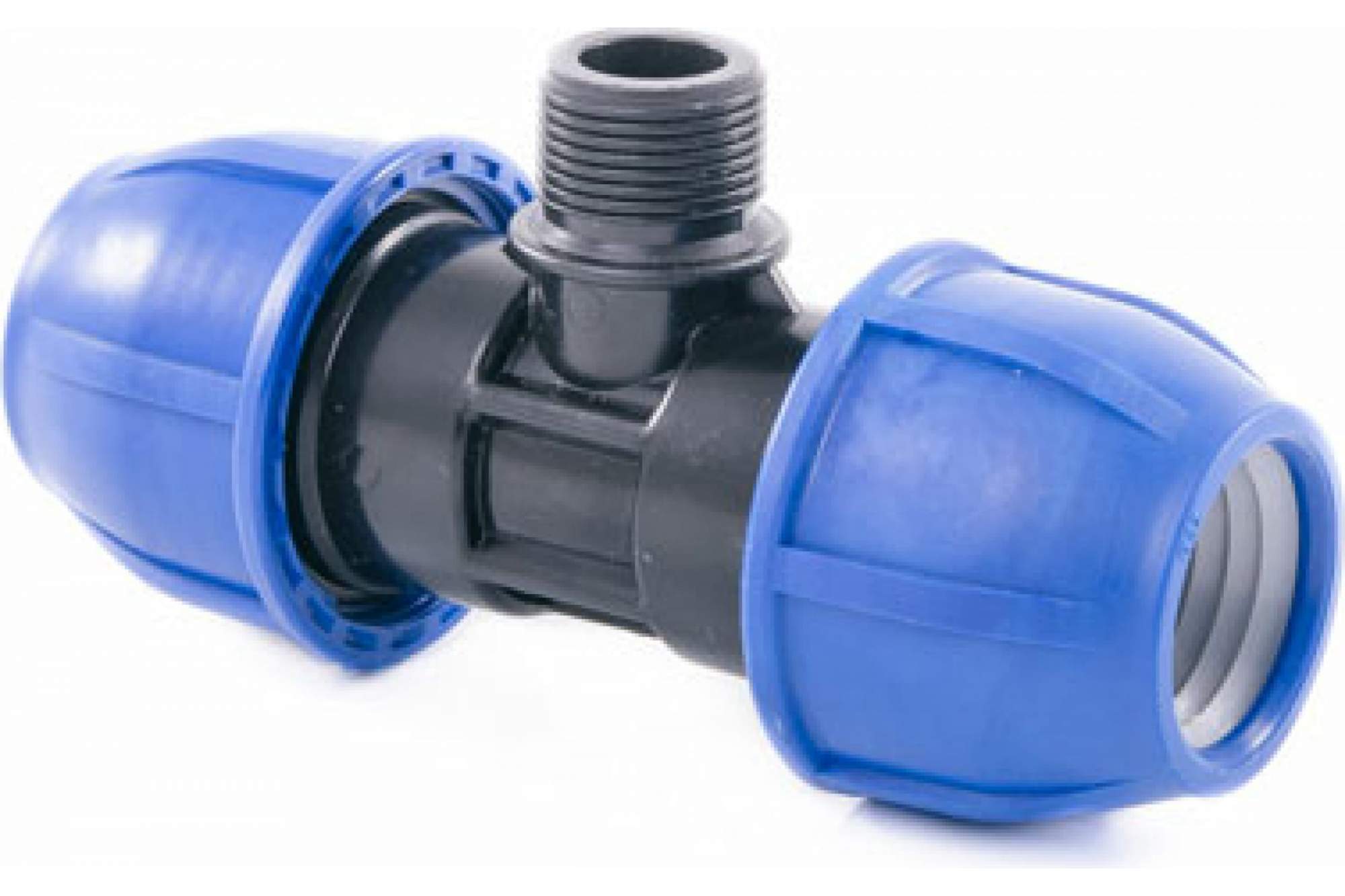 Тройник ПНД компрессионный RTP, наружная резьба PN16 D20x1/2\" для ПЭ ...