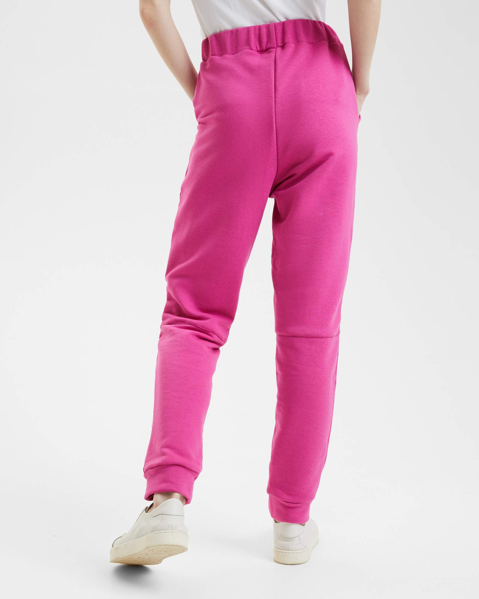 Спортивные брюки женские BARMARISKA с шевроном розовые 52-54 RU