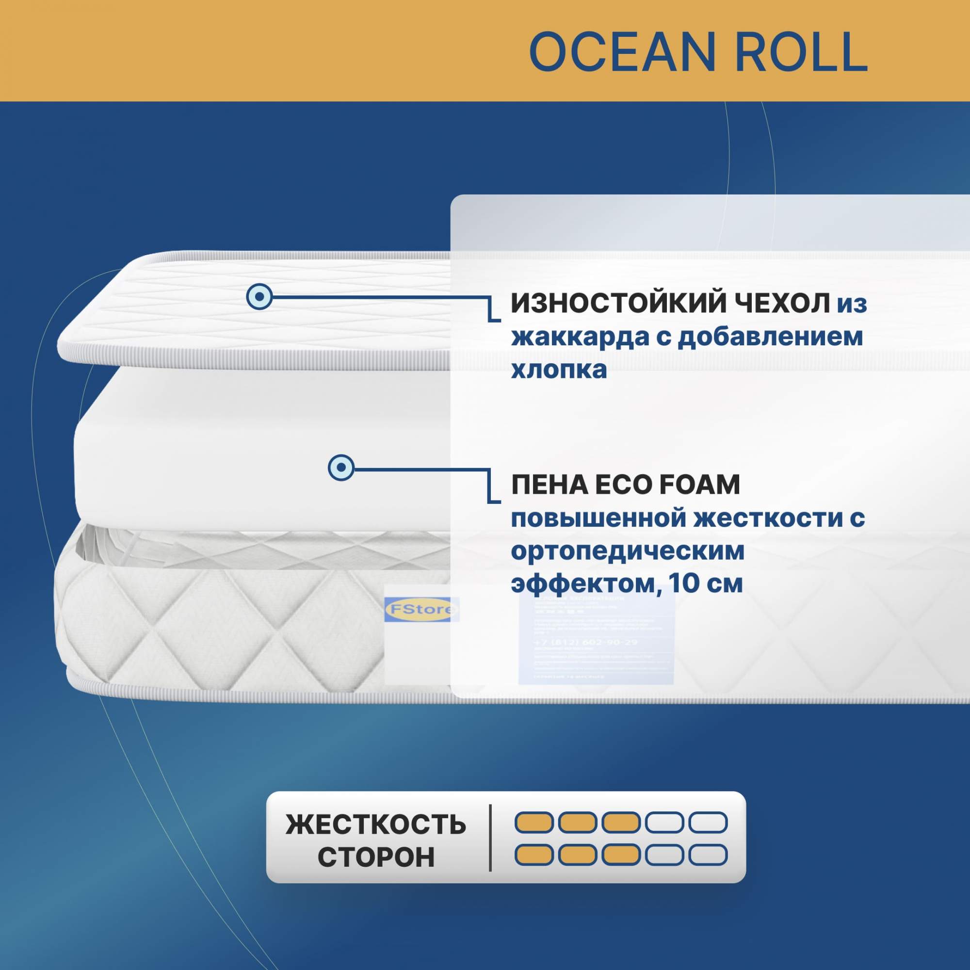 Дримстор. Матрас Roll Ocean 170x200. Матрас Roll Ocean 140x186. Матрас Roll Ocean 150x200. Матрас Roll Ocean 80x186.