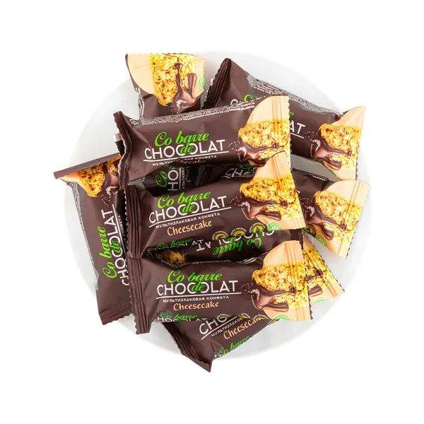 Конфеты мультизлаковые Cobarde el Chocolate с темной глазурью со вкусом чизкейк