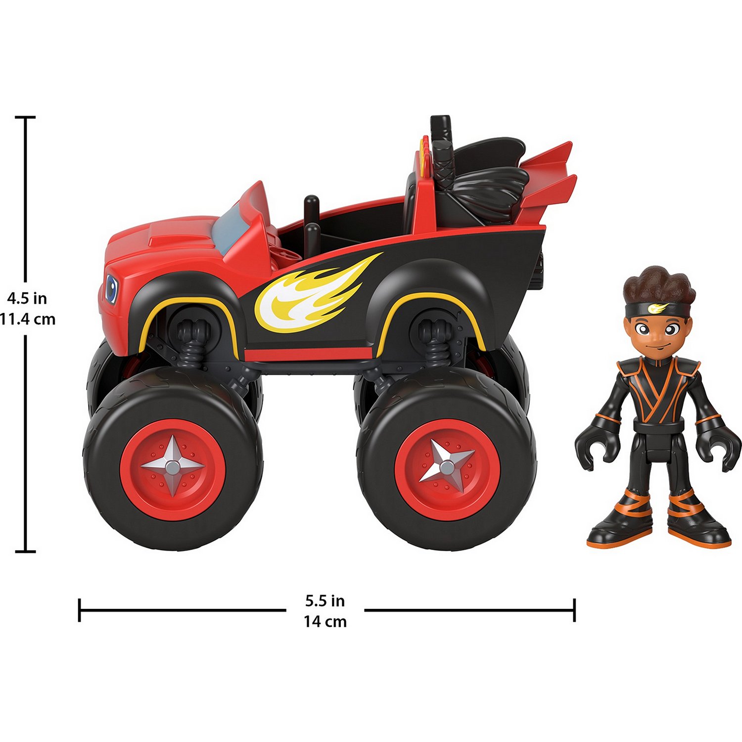 Купить игровой набор Blaze Машинка с фигуркой ниндзя Вспыш и Эй-Джей, ценыв Москве на Мегамаркет