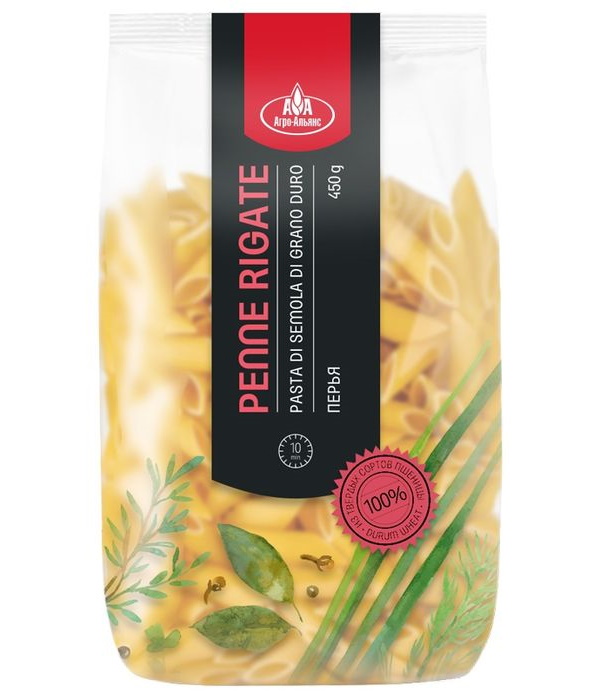 Макаронные изделия Агро-Альянс Allegreto Penne Rigate Перья 450 г