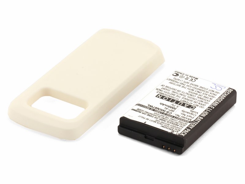 Усиленный аккумулятор для Nokia N97 (BP-4L, белая крышка)