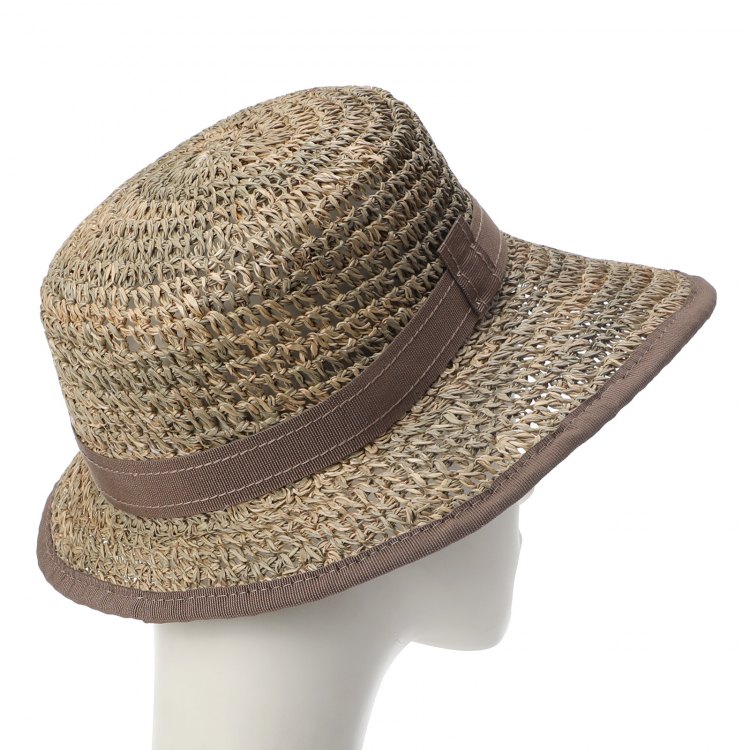 Шляпа женская Coustilleres N572/LEA зелено-бежевая, 55 см