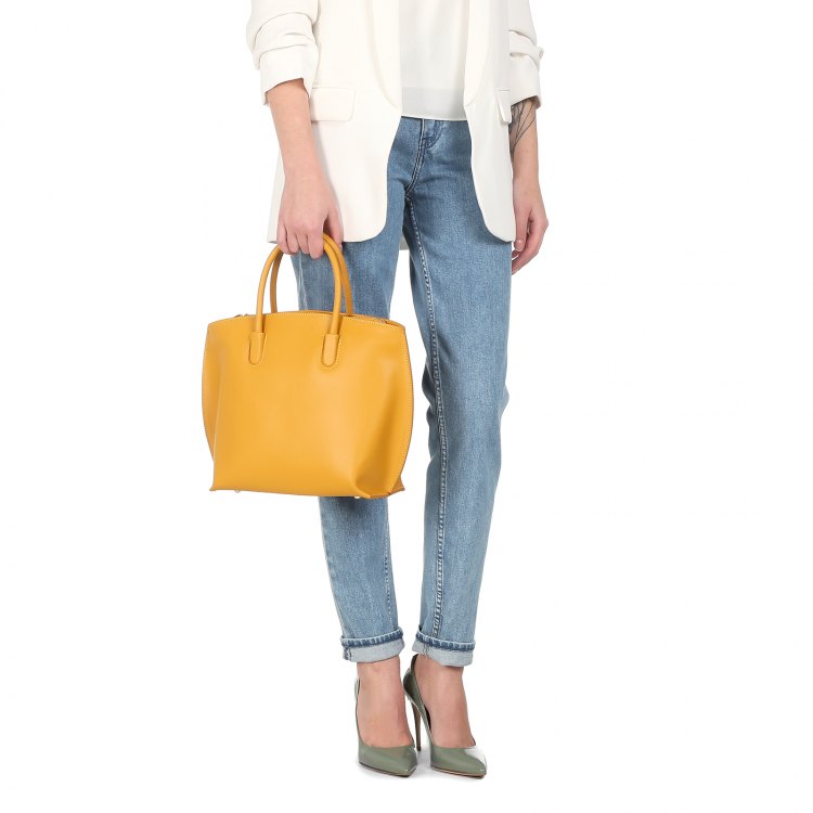 Сумка шоппер женская Diva`s Bag M9039 темно-желтая