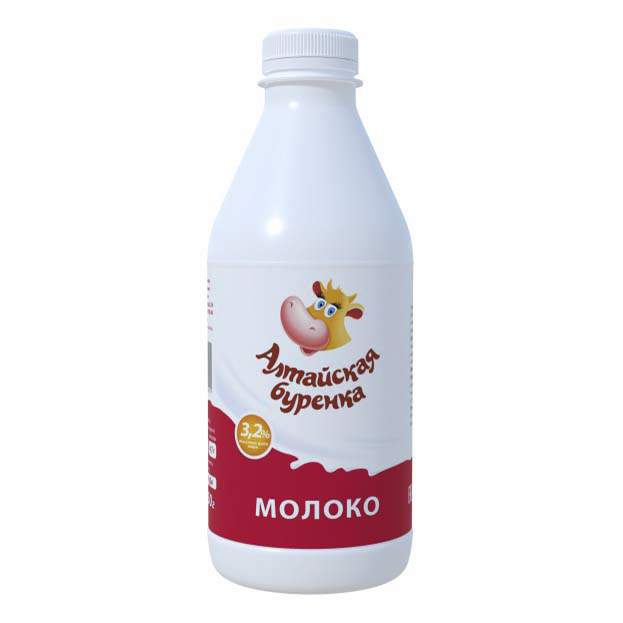 Молоко Алтайская буренка пастеризованное 3,2% бзмж 850 мл