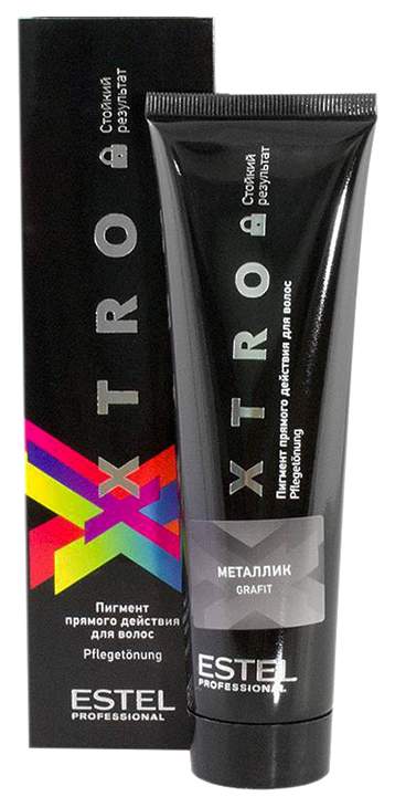 Краска для волос ESTEL XTRO Пигмент прямого действия Black металлик 100 мл
