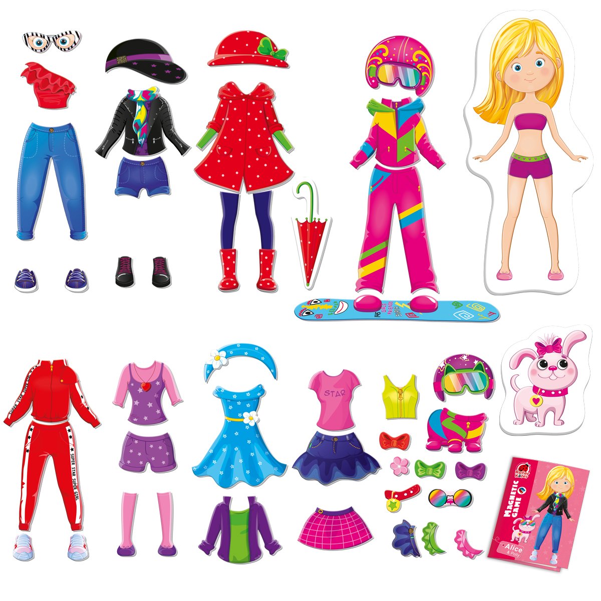 Магнитная игра кукла одевашка Roter Kafer RK2120-02 "Alice and Polly"