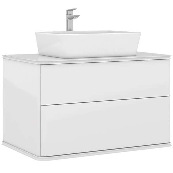 Briz Тумба подвесная BRIZ Рим 80 см, 2 ящика, белый глянец, под раковину Crea 50 — купить в Алматы