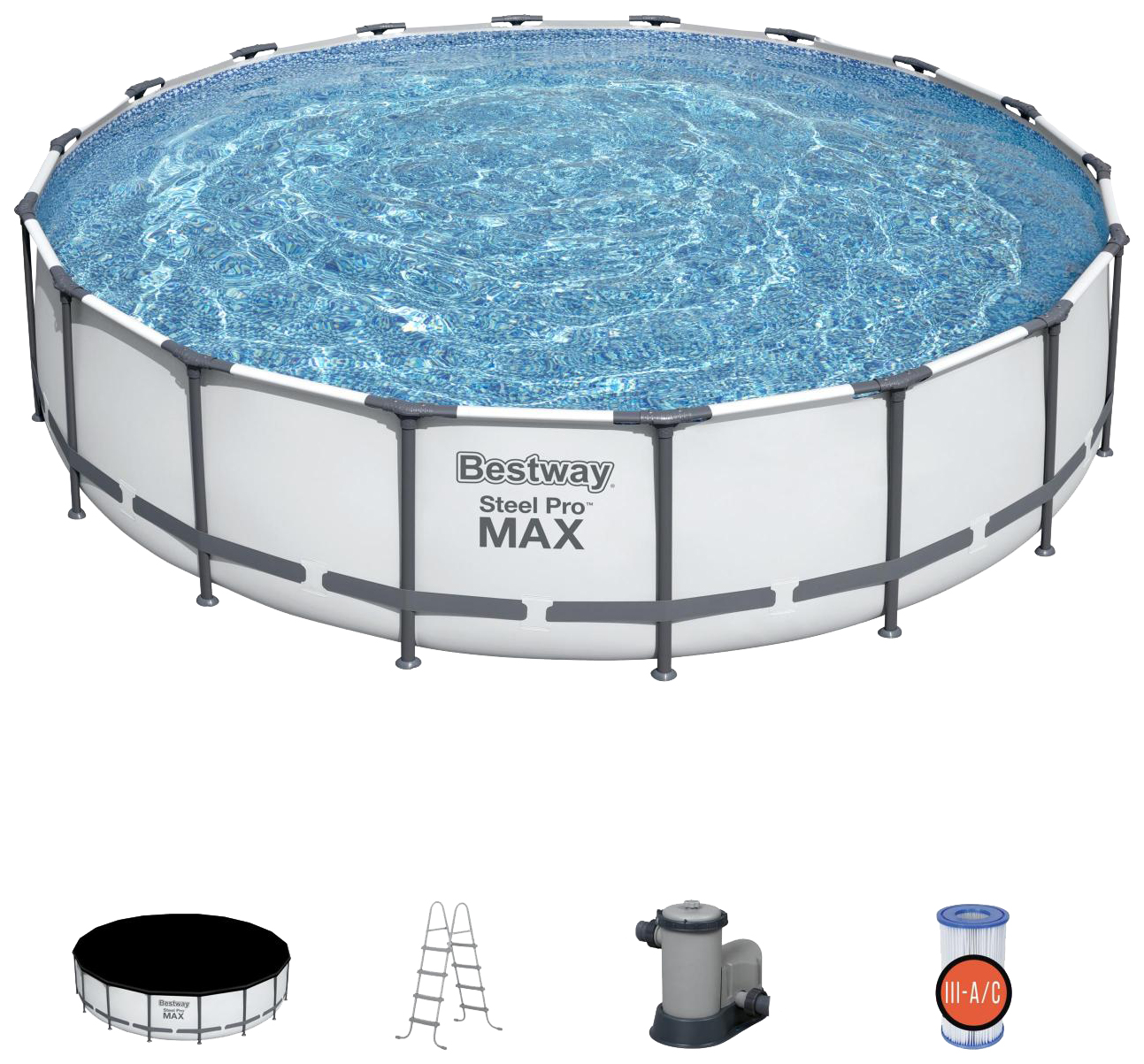 Каркасный бассейн Bestway Steel Pro Max 56950 427x427x107 см